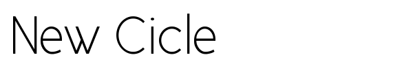 New Cicle font preview